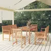 Image de vidaXL Ensemble à manger de jardin 5 pcs - Bois de teck massif