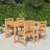 Image de vidaXL Ensemble à manger de jardin 5 pcs Teck
