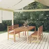 Image de VidaXL Ensemble à manger de jardin 3 pcs - Bois de teck