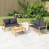 Image de vidaXL Salon de jardin 3pcs - Bambou