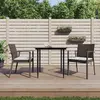 Image de vidaXL Chaises de jardin avec coussins marron - Lot de 2