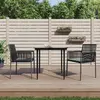Image de vidaXL Chaises de jardin et coussins - Lot de 2 - Noir