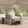 Image de vidaXL Fauteuil inclinable de jardin avec coussins