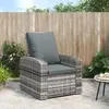 Image de vidaXL Fauteuil inclinable de jardin avec coussins - Gris