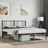 Image de vidaXL Cadre de lit métal sans matelas avec tête de lit noir 120x190cm