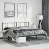 Image de vidaXL Cadre de lit métal sans matelas avec tête de lit noir 183x213cm