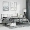 Image de vidaXL Cadre de lit métal sans matelas avec pied de lit noir 183x213cm