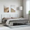 Image de vidaXL Cadre de lit métal sans matelas et tête de lit blanc 193x203 cm