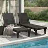 Image de vidaXL Chaises longues polypropylène noir