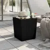 Image de vidaXL Table de jardin noir avec rangement - Polypropylène