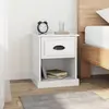 Image de vidaXL Tables de chevet 2 pcs blanc brillant