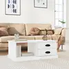 Image de vidaXL Table basse blanc 90x50x35 cm