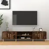 Image de vidaXL Meuble TV chêne fumé 180 cm