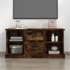Image de vidaXL Meuble TV Chêne Fumé 99,5x35,5x48 cm