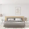Image de vidaXL Tables de chevet 2 pcs - Blanc brillant