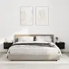 Image de vidaXL Tables de chevet murales - Noir
