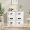 Image de vidaXL Buffet blanc brillant 70x35,5x67,5 cm Bois d'ingénierie