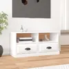 Image de VidaXL Meuble TV Blanc Brillant