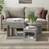 Image de vidaXL Tables Basses 3 pcs Sonoma Gris