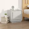 Image de vidaXL Table de chevet gris béton bois d'ingénierie