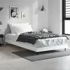Image de VIDAXL Cadre de lit blanc brillant 90x200