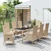 Image de vidaXL Ensemble à manger de jardin 9 pcs - Beige
