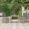 Image de vidaXL Ensemble à manger de jardin 3 pcs c. gris