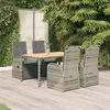 Image de vidaXL Ensemble à manger de jardin 5 pièces résine tressée