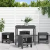 Image de vidaXL Ensemble à manger 5 pcs Gris
