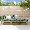 Image de vidaXL Salon de jardin 3 pcs - Pin imprégné