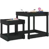 Image de VIDAXL Tables à sable 2 pcs noir bois de pin