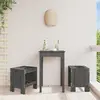 Image de vidaXL Tabourets de jardin - Lot de 2 - Bois de pin massif, Gris