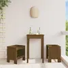 Image de vidaXL Tabourets de jardin - Lot de 2 marron miel sans dossier