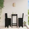Image de vidaXL Tabourets de bar lot de 2 - Noir