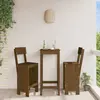 Image de VIDAXL Tabourets de bar en bois massif - Marron miel