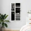Image de vidaXL Armoire à bijoux miroir mural 106 cm - Blanc