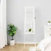 Image de vidaXL Armoire à bijoux miroir LED Blanc