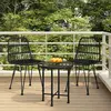 Image de vidaXL Ensemble à manger de jardin 3 pcs - Noir