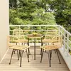 Image de vidaXL Ensemble à manger de jardin 5 pcs - Résine tressée