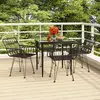 Image de vidaXL Ensemble à manger de jardin 5 pcs - Résine tressée Noir