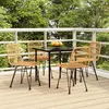 Image de vidaXL Ensemble à manger de jardin 5 pcs - Résine tressée