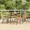 Image de vidaXL Ensemble à manger de jardin 7 pcs - Résine Tressée