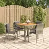 Image de vidaXL Ensemble dîner jardin 5 pcs Gris