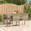 Image de vidaXL Ensemble à manger de jardin 5 pcs - Gris