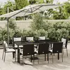 Image de vidaXL Ensemble à manger jardin 9 pcs - Noir résine tressée