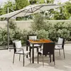 Image de vidaXL Ensemble à manger de jardin 5 pcs - Noir Blanc Crème