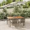 Image de vidaXL Ensemble à manger de jardin 5 pcs - Résine tressée Gris