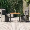Image de VIDAXL Ensemble à manger de jardin 3 pcs avec coussins gris - Résine tressée