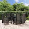 Image de vidaXL Ensemble à manger jardin avec coussins 7 pcs - Rotin