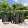 Image de VIDAXL Ensemble à manger jardin 7 pcs - Noir et gris